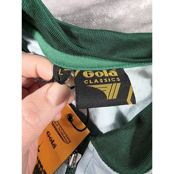 NWT Gola Classic‎ British Sportswear Track Jacket Mens Large Green/Blue/White - Picture 4 of 7